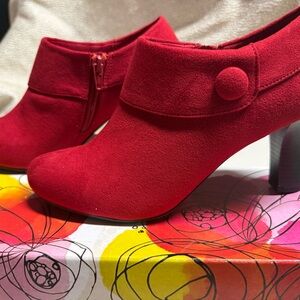 Elegant Red Heeled Boots